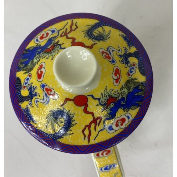 Chinese Hand Painted Vintage Tea Brewing Mug 3 Piece Set 5x3” - Picture 7 of 16